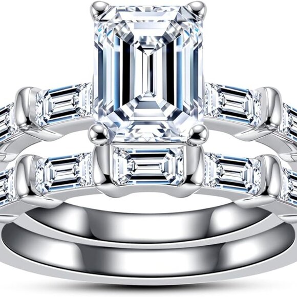 Aimilee Oval Cut Moissanite Diamond Wedding Ring S925 Size 6 - Picture 6 of 6